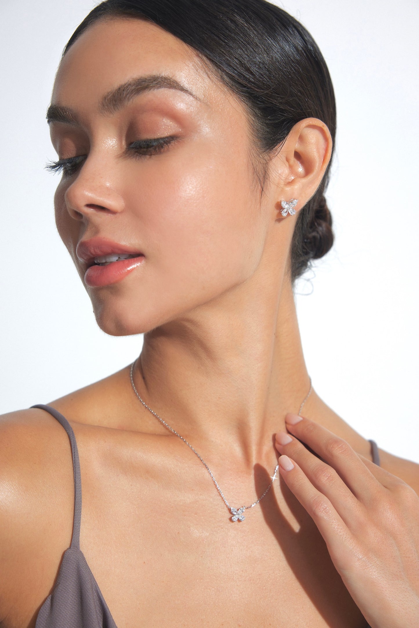 Lab Grown Butterfly Diamond Necklace