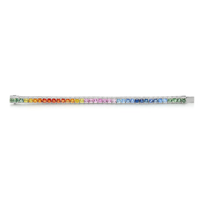Aura Natural Rainbow Sapphire & Diamond Bracelet