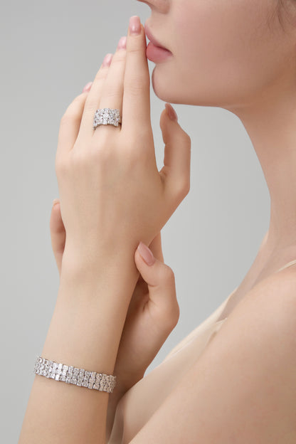 18k Gold Lab Grown The Harper Radiant-Shaped Diamond Bracelet