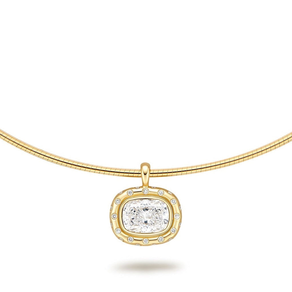 Dot Code Lab Grown Cushion Cut Polka Dots Pendant | IGI Certificate