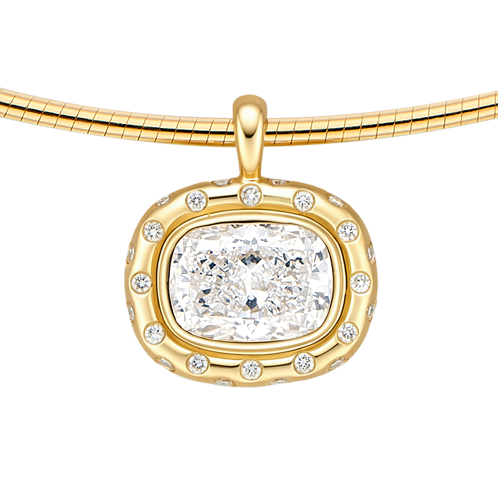 Dot Code Lab Grown Cushion Cut Polka Dots Pendant | IGI Certificate