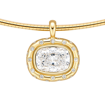 Dot Code Lab Grown Cushion Cut Polka Dots Pendant | IGI Certificate