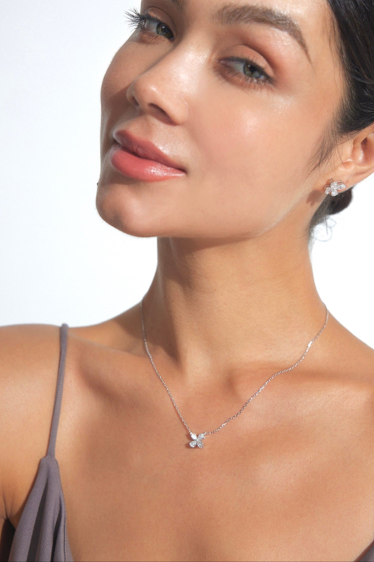 Lab Grown Butterfly Diamond Necklace