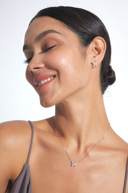 Lab Grown Butterfly Diamond Necklace