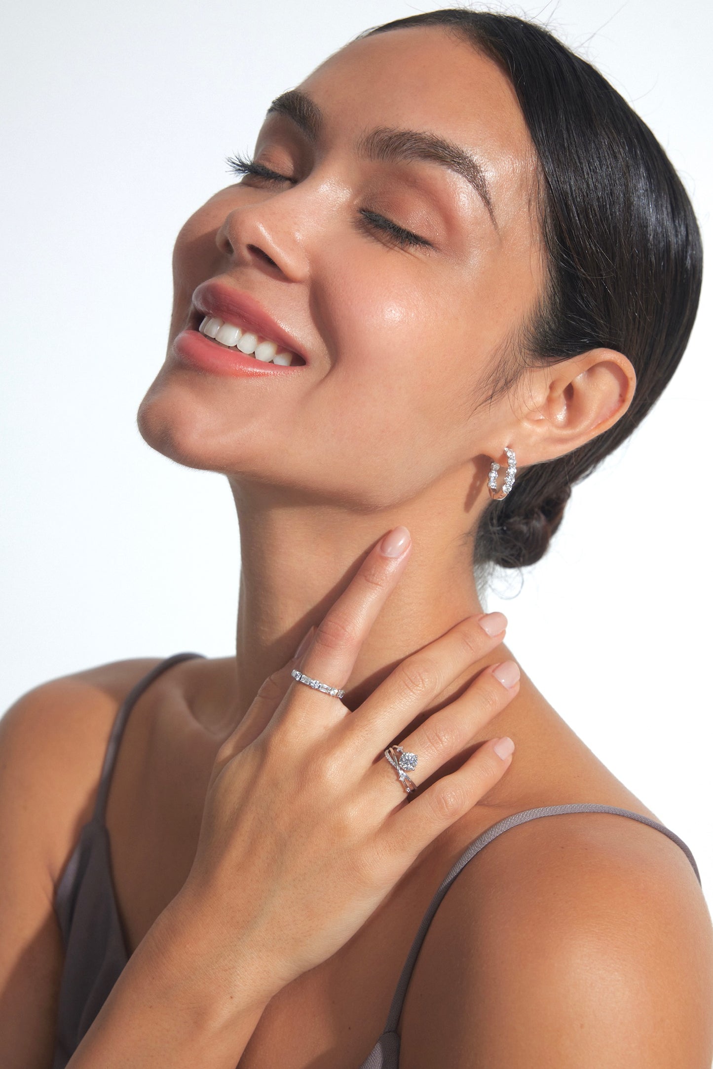 Lab Grown Diamond Hoops Earrings