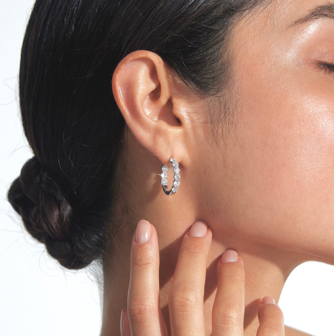 Lab Grown Diamond Hoops Earrings
