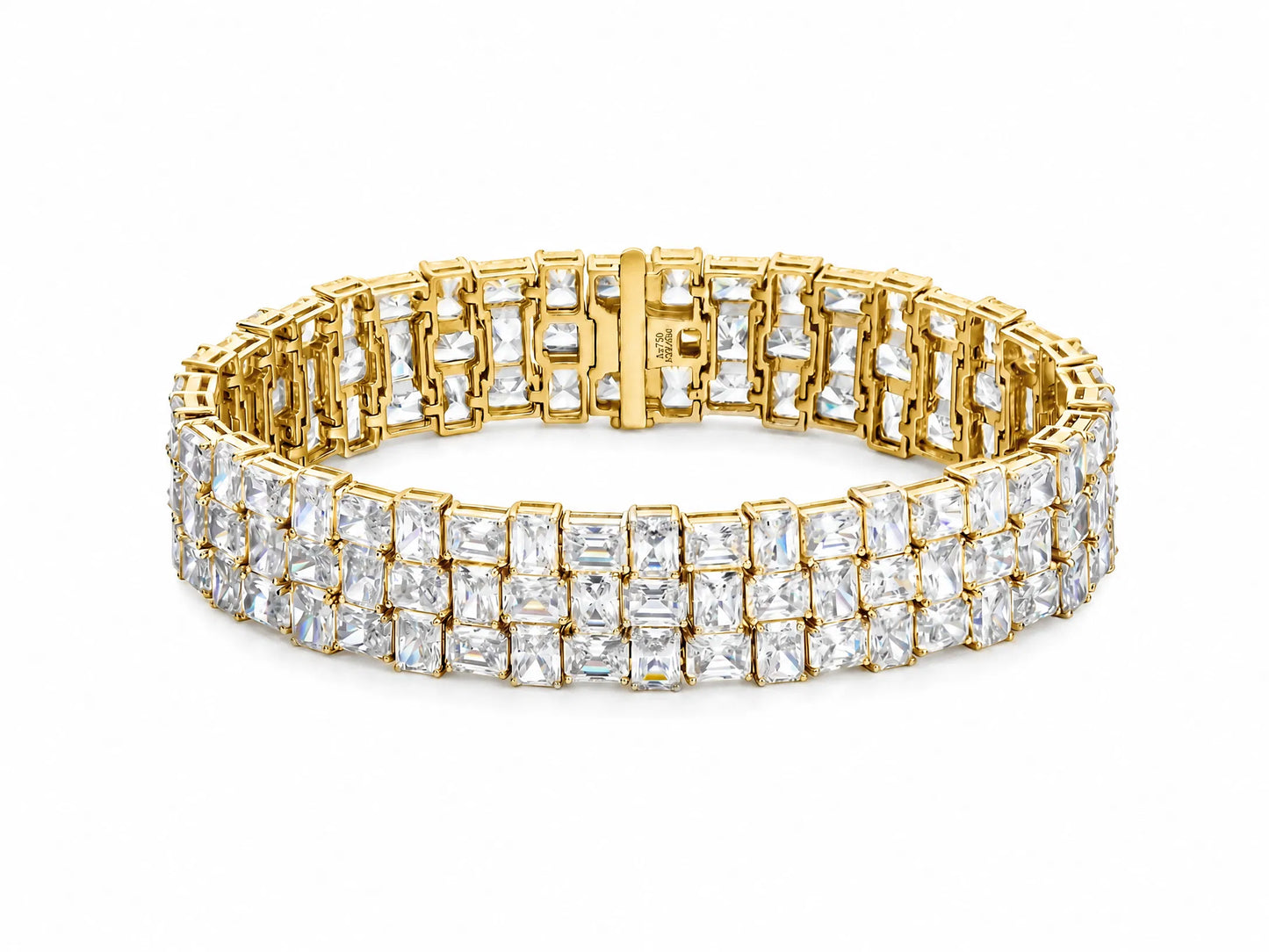 18k Gold Lab Grown The Harper Radiant-Shaped Diamond Bracelet