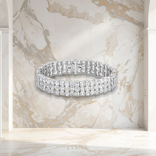 18k Gold Lab Grown The Harper Radiant-Shaped Diamond Bracelet