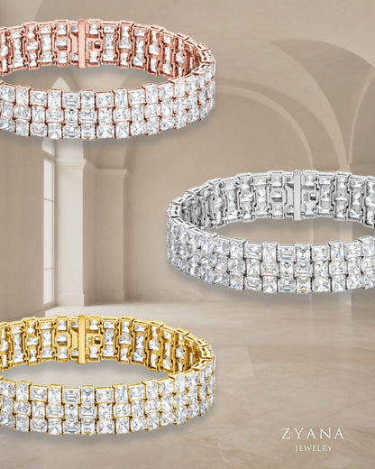 18k Gold Lab Grown The Harper Radiant-Shaped Diamond Bracelet