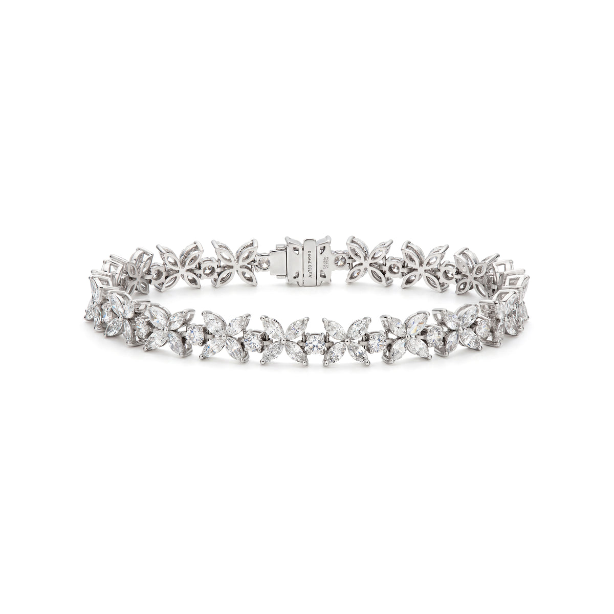 Aster Lab Grown Marquise Cut Floral Diamond Bracelet