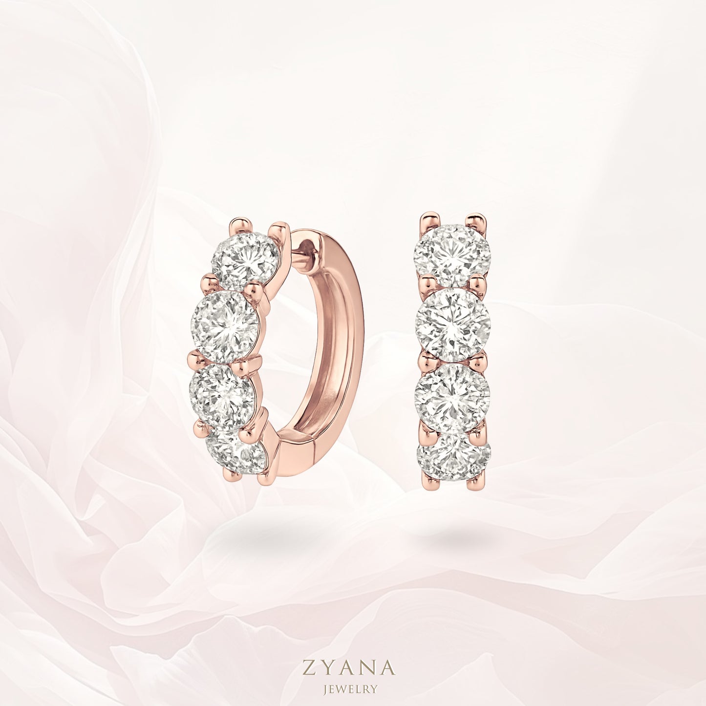 18k Gold Lab Grown Diamond Hoops Earrings (0.20ct per diamond)