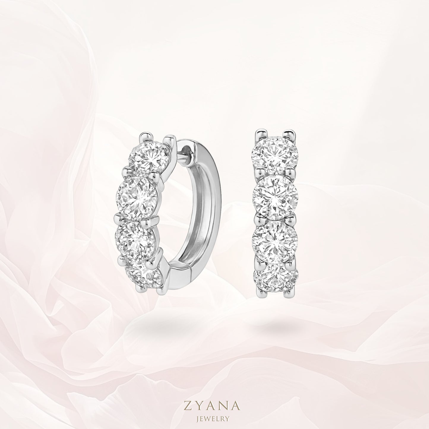 18k Gold Lab Grown Diamond Hoops Earrings (0.20ct per diamond)