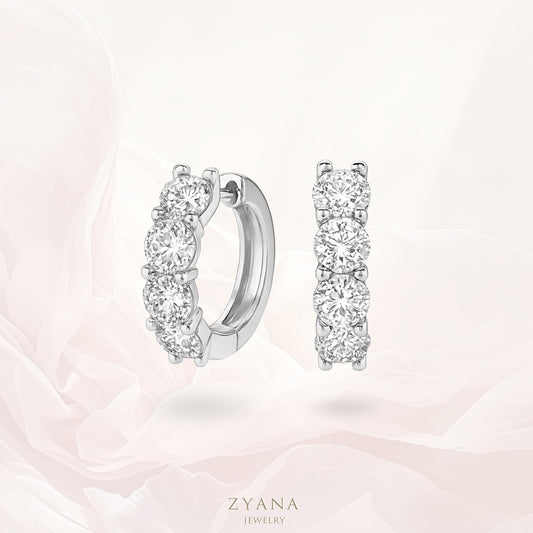 18k Gold Lab Grown Diamond Hoops Earrings (0.20ct per diamond)
