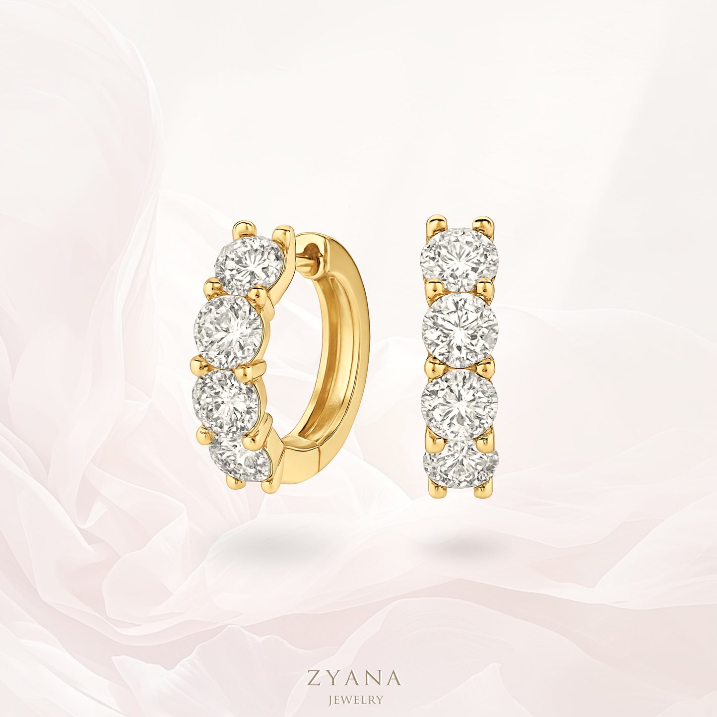 18k Gold Lab Grown Diamond Hoops Earrings (0.20ct per diamond)