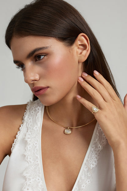 Dot Code Lab Grown Pear Cut Polka Dots Ring | IGI Certificate