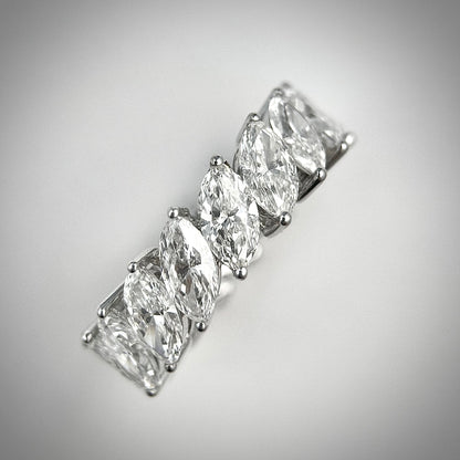 Lab Grown Marquise Shaped Diamond Full Eternity Ring | 0.30ct each