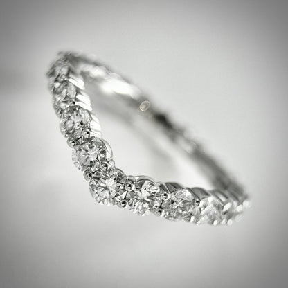 Lab Grown Floating Curve Wedding Band