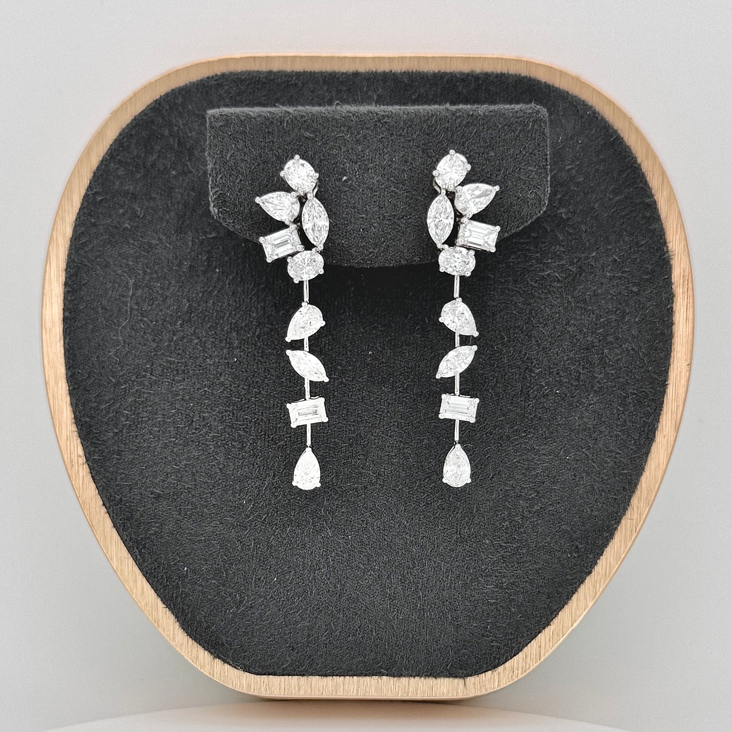 Lab Grown Fancy Cut Diamond Mixed drop Earrings
