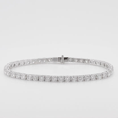 Lab Grown Round Brilliant Diamond Tennis Bracelet | 0.10ct each