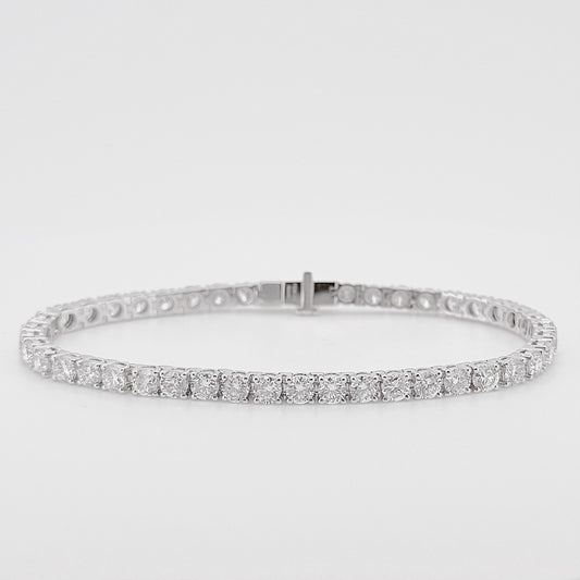 Lab Grown Round Brilliant Diamond Tennis Bracelet | 0.10ct each