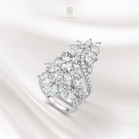 Lab Grown Wildflower multi-ways Floral Designer Diamond Ring