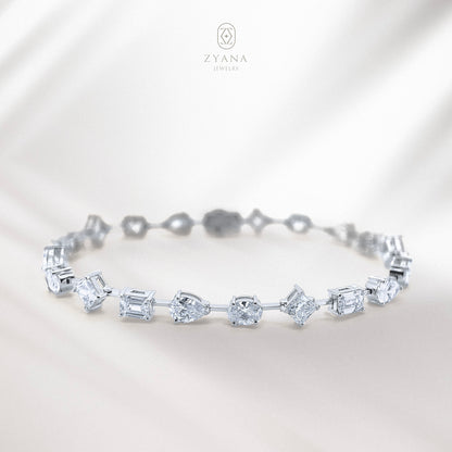 Lab Grown Fancy Cut Multi-Shape Diamond Bracelet | 0.30ct each