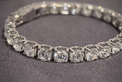 Lab Grown Round Brilliant Tennis Bracelet | 0.50ct each